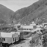 Historic photograph of Lyell township (black and white)