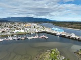 Port from above from lagoon