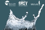A water droplet splash on a blue-grey background with three council logos